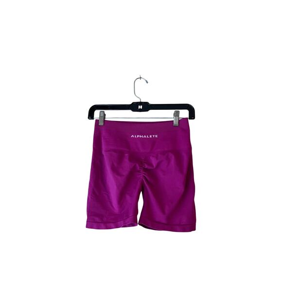 Alphalete Pants - Alphalete Scrunch Biker Medium Stretch Women’s Workout Magenta Pink Fuchsia